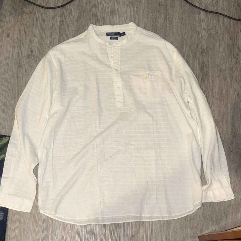 Men's Polo Ralph Lauren Cream 100% Cotton Shirt